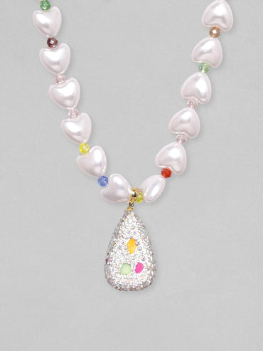 Rubans Voguish String Of Baroque Pearl Necklace Necklace