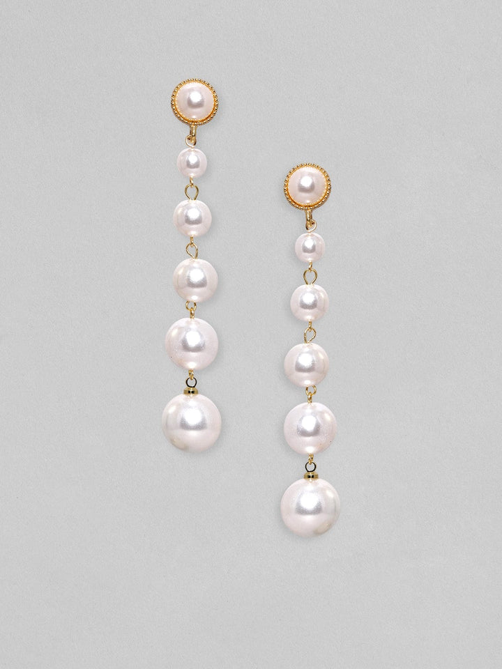 Rubans Voguish String Of Pearl Dangle Earrings Earrings