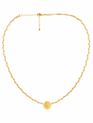 Rubans Voguish Twisted Elegance Gold Plated Twisted Chain Necklace Necklaces