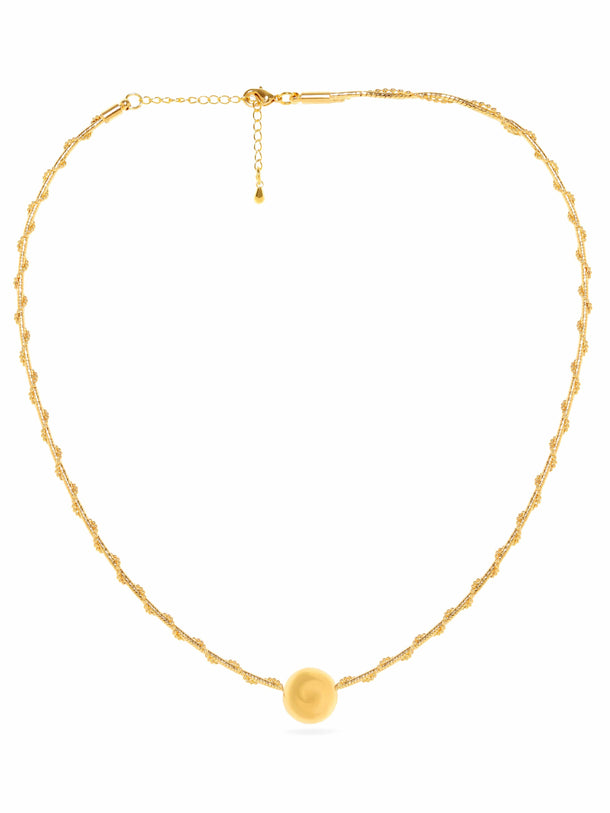 Rubans Voguish Twisted Elegance Gold Plated Twisted Chain Necklace Necklaces