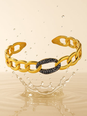 Rubans Voguish Women Brass Gold-Plated Cuff Bracelet Bangles & Bracelets