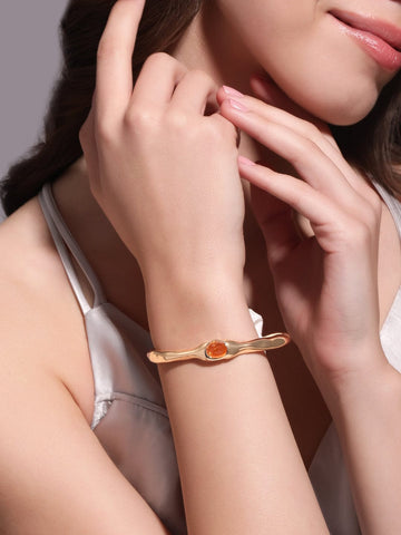 Rubans Voguish Women Gold-Toned  Yellow Brass Gold-Plated Bracelet Bangles & Bracelets