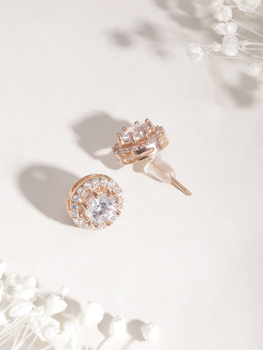 Rubans Voguish Women's Rose Gold Plated Cubic Zirconia Pendent Necklace Necklace & Chains