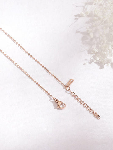 Rubans Voguish Women's Rose Gold Plated Cubic Zirconia Pendent Necklace Necklace & Chains