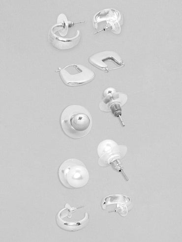 Rubans Voguish Women Set of 4 Classic Studs Earrings Earrings