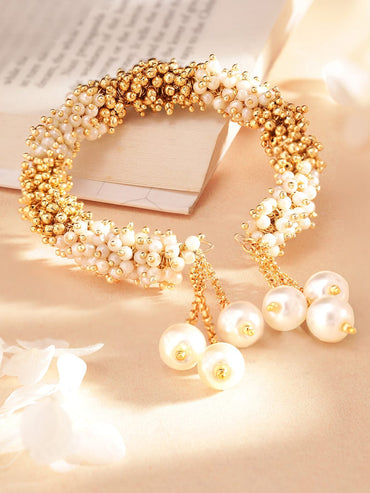 Rubans Women Gold-Plated Kada Bracelet Bangles & Bracelets