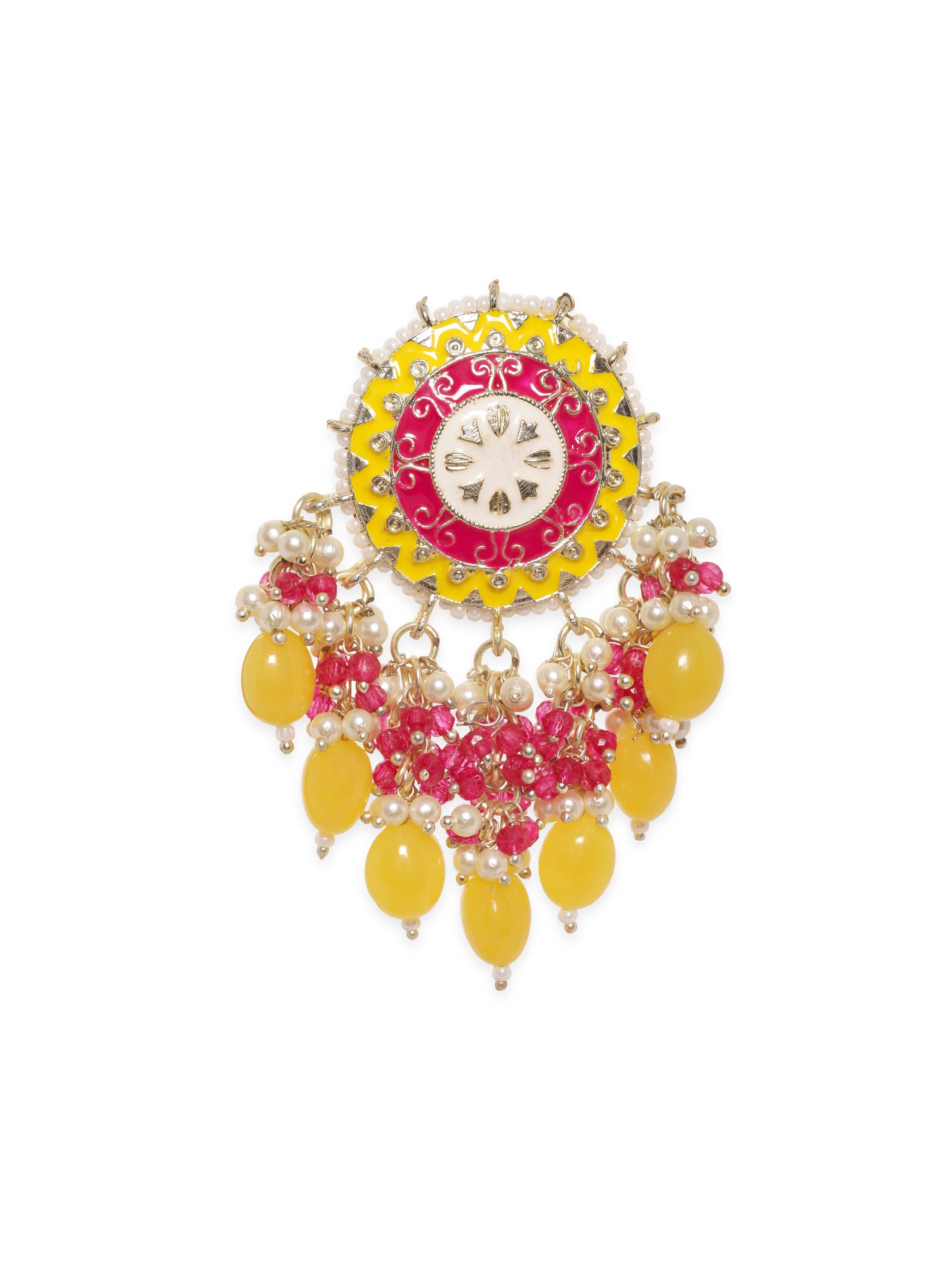 Yellow and clearance pink earrings