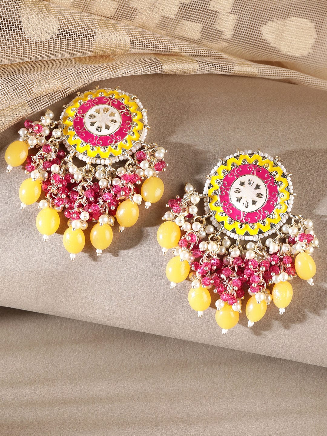Melissa Kaye 18K Yellow Gold Neon Pink Enamel Lola Hoop Earrings – Moyer  Fine Jewelers