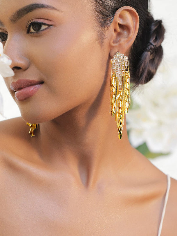 Runway Radiance American Diamond Zirconia Statement Earrings Earrings