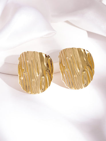 Crinkled Radiance Statement Studs