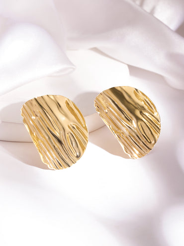 Crinkled Radiance Statement Studs