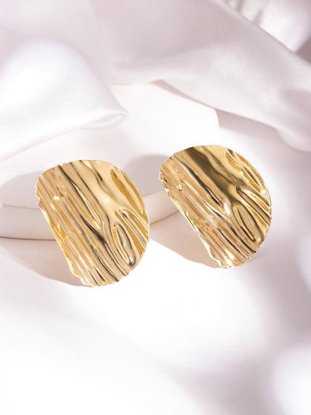 Crinkled Radiance Statement Studs