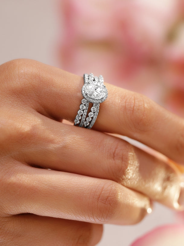 American Diamond Zirconia Studded Ring