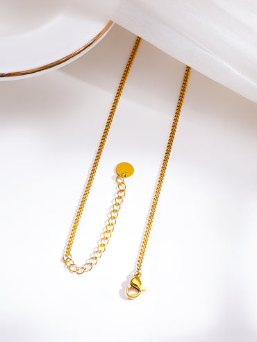 Demifine 18K Gold Plated Stainless Steel Multi Charm Pendant Necklace