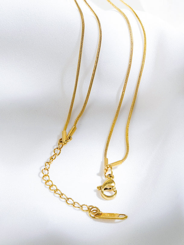 Moon & Star Motif Layered Gold Necklace