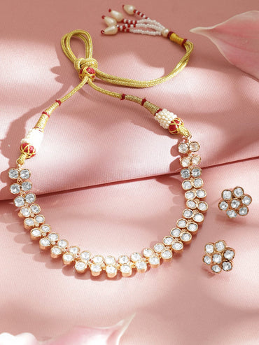 Serenity in Kundan Necklace Set Jewellery Set