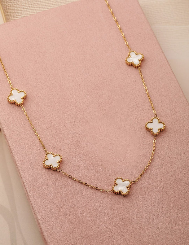 Soft Flora Motives Stainless Steel Necklace Chain Necklace & Chains