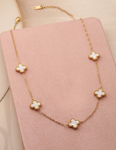 Soft Flora Motives Stainless Steel Necklace Chain Necklace & Chains