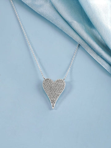 Spectacular Silver Symphony AD Necklace Necklace