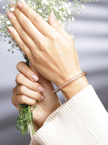 Stainless Steel Rose Gold  Waterproof  tarnish-free  Domed Oval Lock Bracelet Necklaces, Necklace Sets, Chains & Mangalsutra