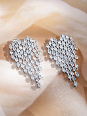 Starlit Glam American Diamond Zirconia Danglers Earrings