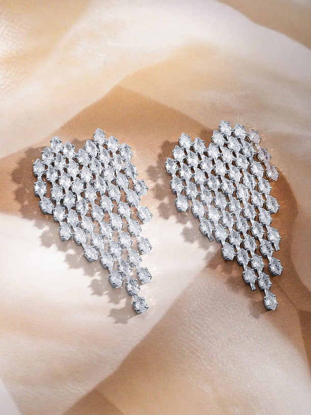 Starlit Glam American Diamond Zirconia Danglers Earrings