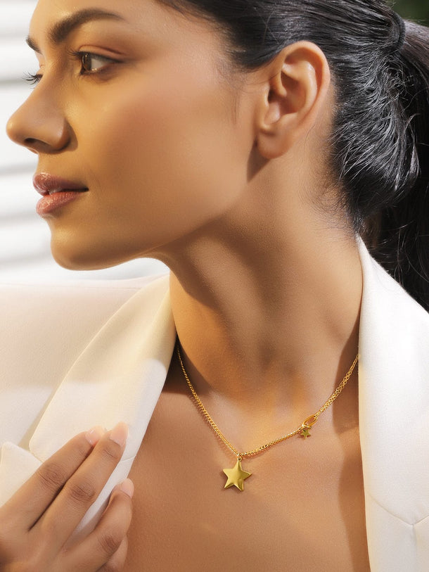 Starlit Minimal Pendant Chain Necklace & Chains