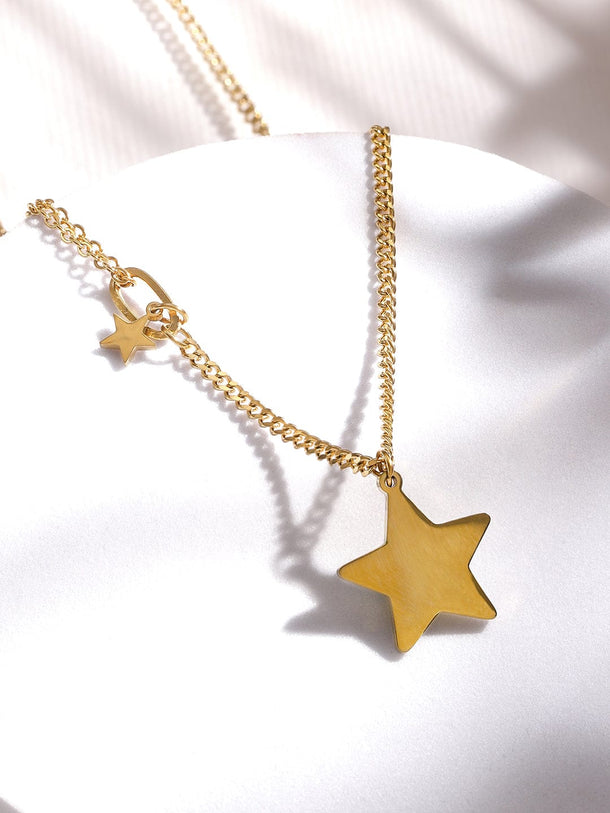 Starlit Minimal Pendant Chain Necklace & Chains