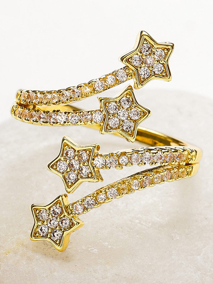 Starry Night American Diamond Zirconia Bypass Ring Rings