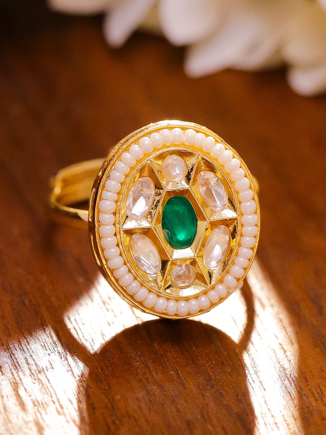 Statement Green Stone Ring Rings