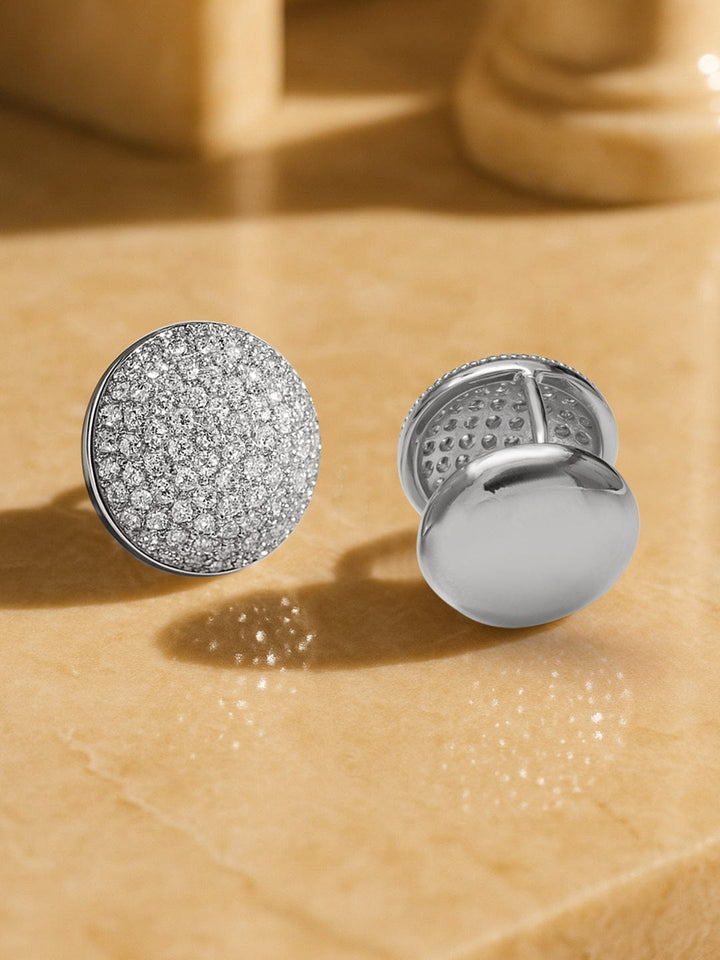 Stunning White American Diamond Zirconia Studs Earrings