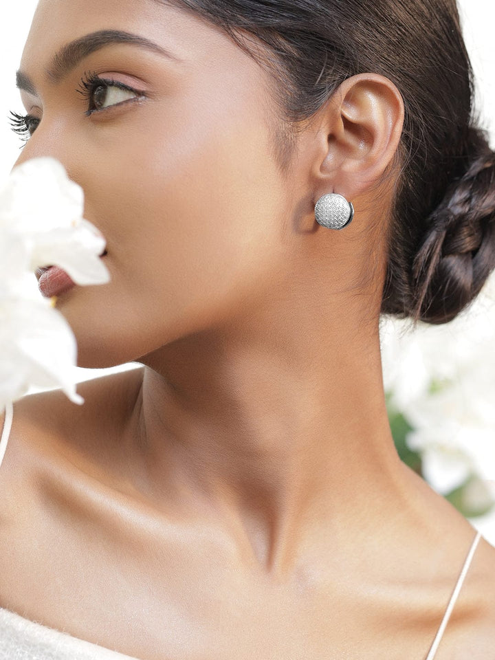 Stunning White American Diamond Zirconia Studs Earrings