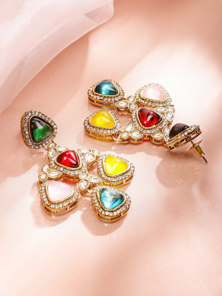 Stylish Fusion Multicolour Danglers Earrings