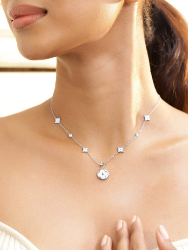 Subtle Floral Charms Chain Necklace Necklace & Chains