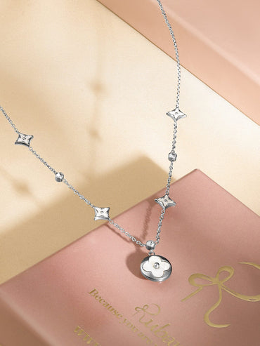 Subtle Floral Charms Chain Necklace Necklace & Chains