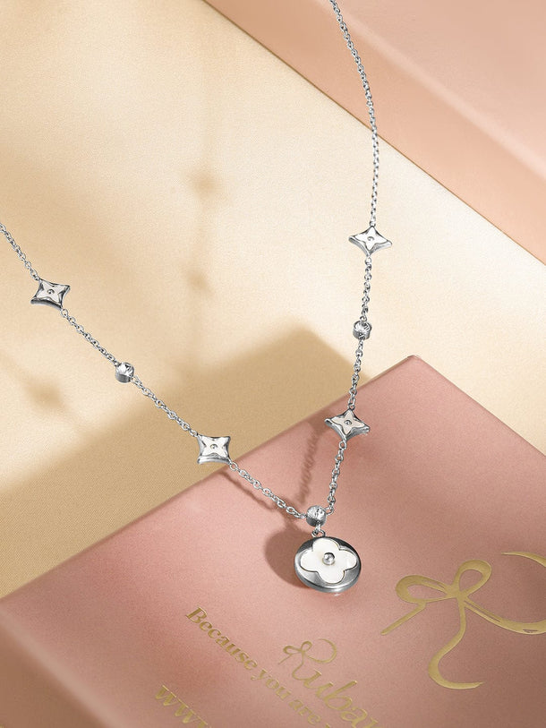 Subtle Floral Charms Chain Necklace Necklace & Chains