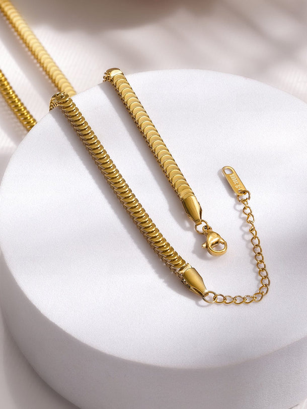 Subtle Gold Plated Snake Chain Necklace & Chains