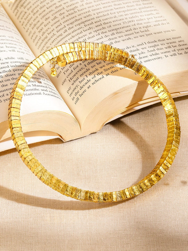 Textured Bold Statement Choker Necklace & Chains