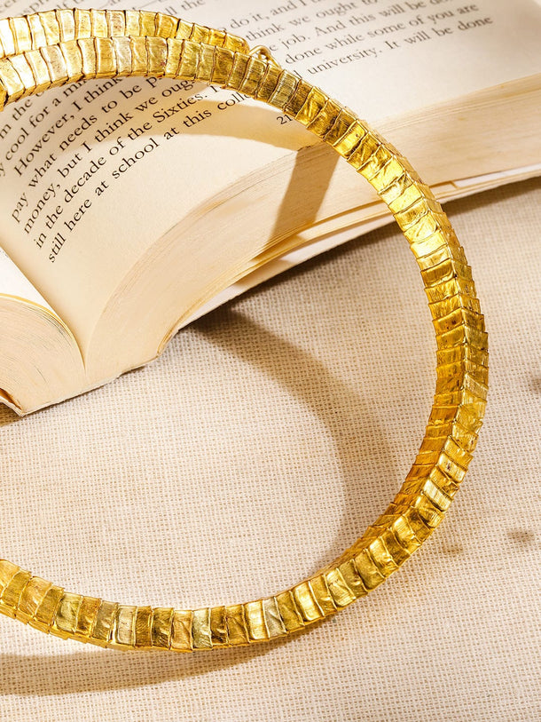 Textured Bold Statement Choker Necklace & Chains