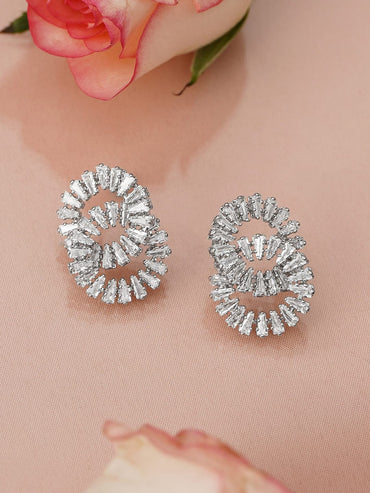 The Entangled Edit American Diamond Zirconia Studs Earrings