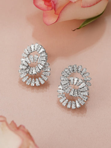 The Entangled Edit American Diamond Zirconia Studs Earrings