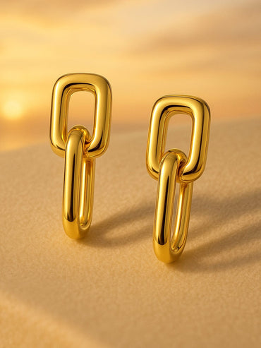 Tied in Gold Statement Earrings Earrings
