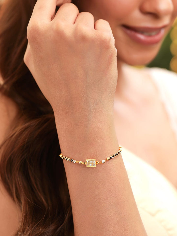 Timeless 22k Gold Plated Mangalsutra Bracelet Bangles & Bracelets