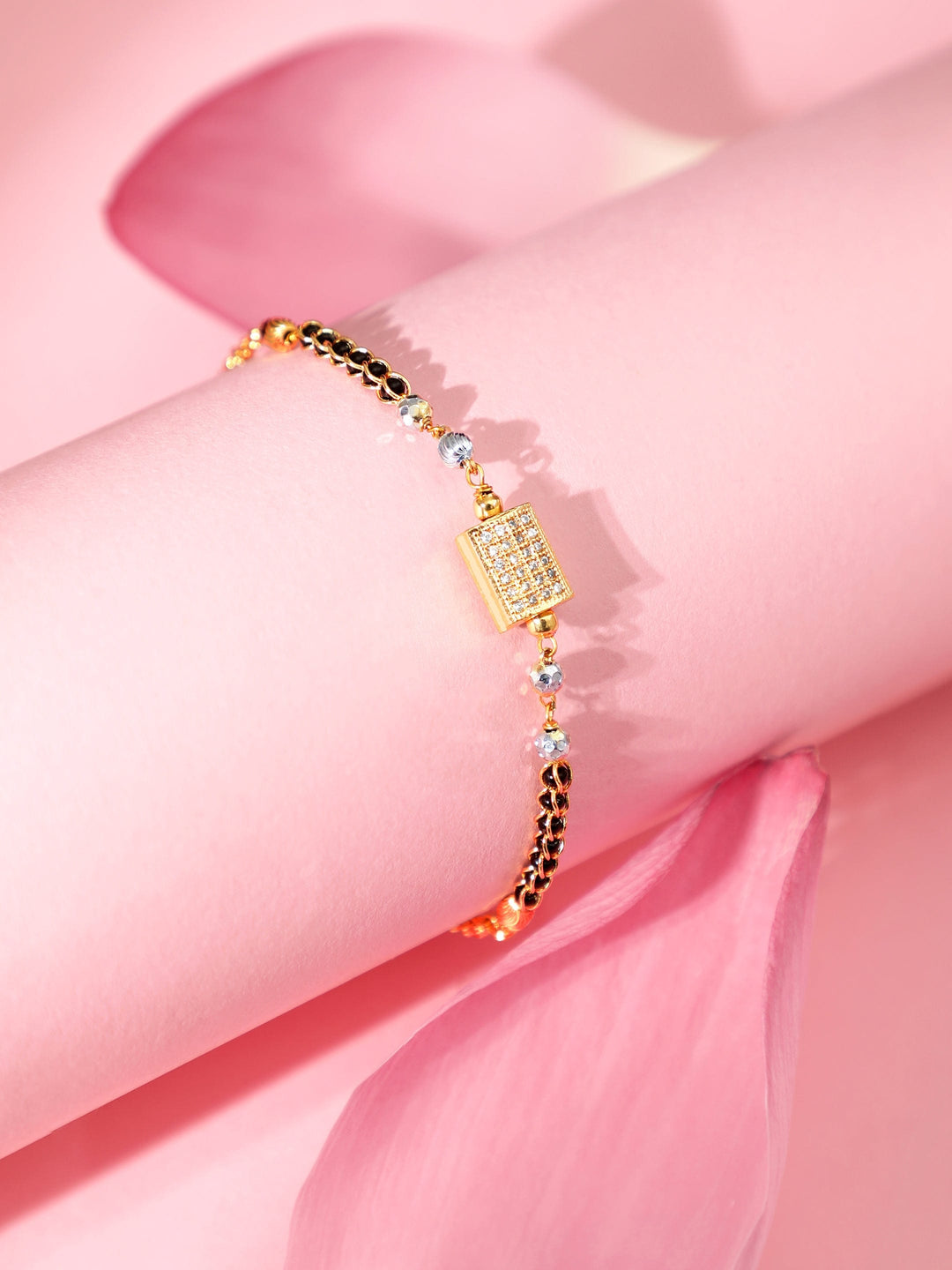 Timeless 22k Gold Plated Mangalsutra Bracelet Bangles & Bracelets