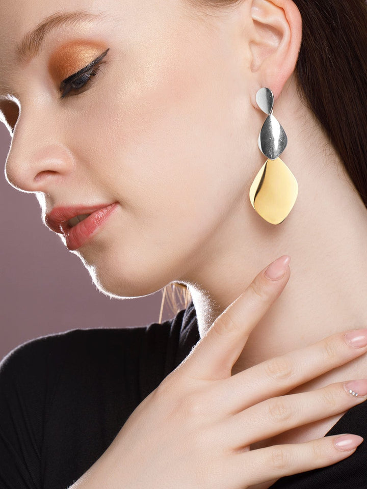 TOKYO TALKIES X rubans FASHION ACCESSORIES Gold-Plated Contemporary Drop Earrings Drop Earrings