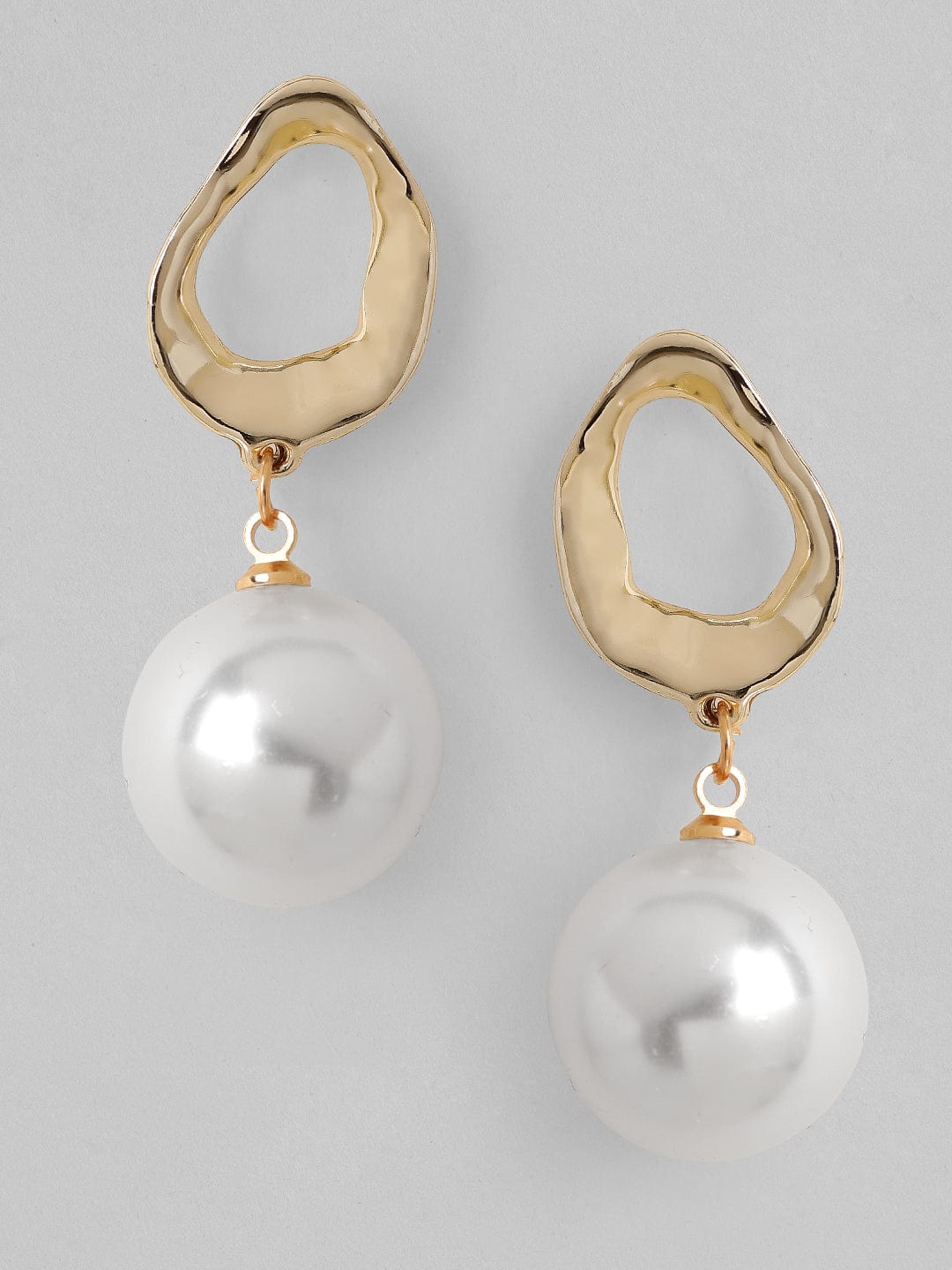 Tokyo Talkies X Rubans Fashion Accessories Gold-Plated  Off-White Contemporary Earrings Earrings