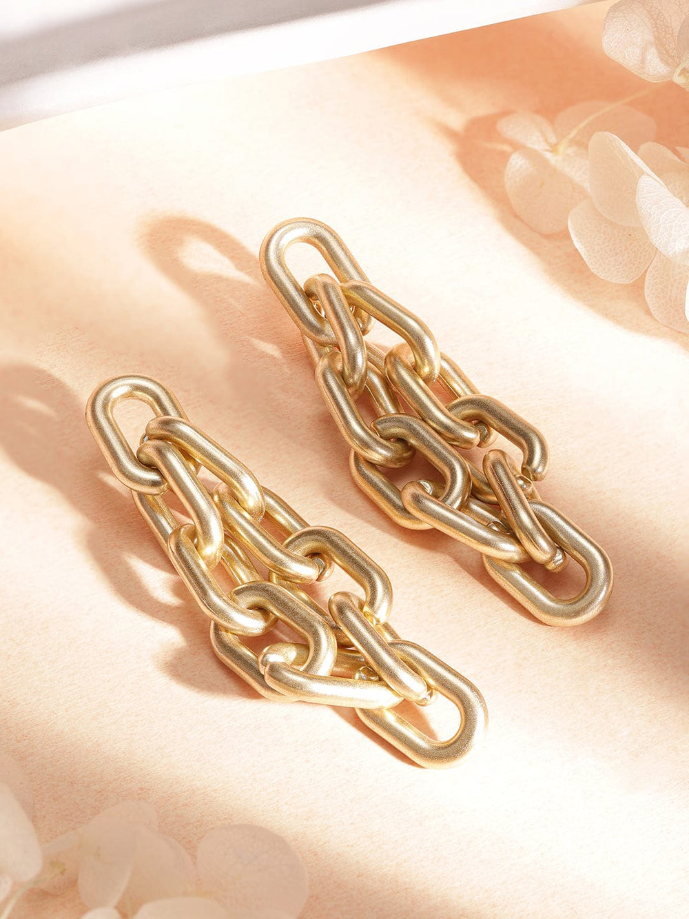 Tokyo Talkies X Rubans Fashion Accessories Gold-Toned Geometric Drop Earrings Earrings