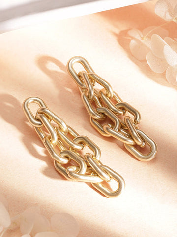 Rubans Fashion Accessories Gold-Toned Geometric Drop Earrings Earrings