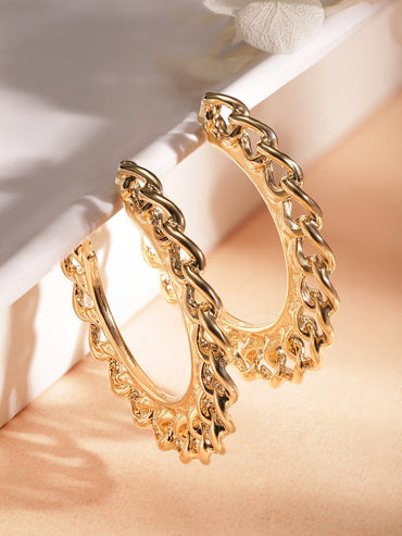 Rubans Fashion Accessories Set Of 2 Gold-Plated Contemporary Earrings Earrings