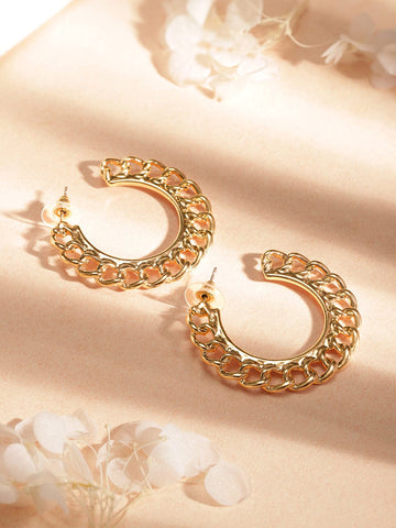 Rubans Fashion Accessories Set Of 2 Gold-Plated Contemporary Earrings Earrings